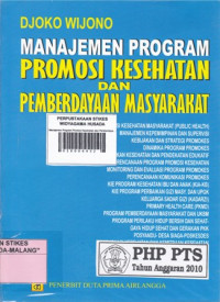 Manajemen Program Promosi Kesehatan dan Pemberdayaan Masyarakat