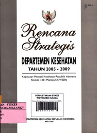 Rencana Strategis Departemen Kesehatan Tahun 2005-2009