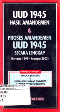 Image of UUD 1945 Hasil Amandemen & Proses Amandemen UUD 1945 Secara Lengkap (Pertama 1999 - Keempat 2002)